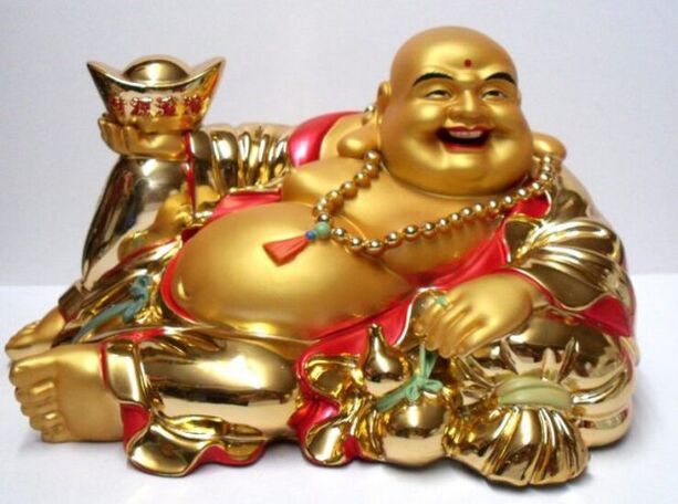 Gott Hotei ist ein wirksames Amulett für Reichtum, Glück und Glück